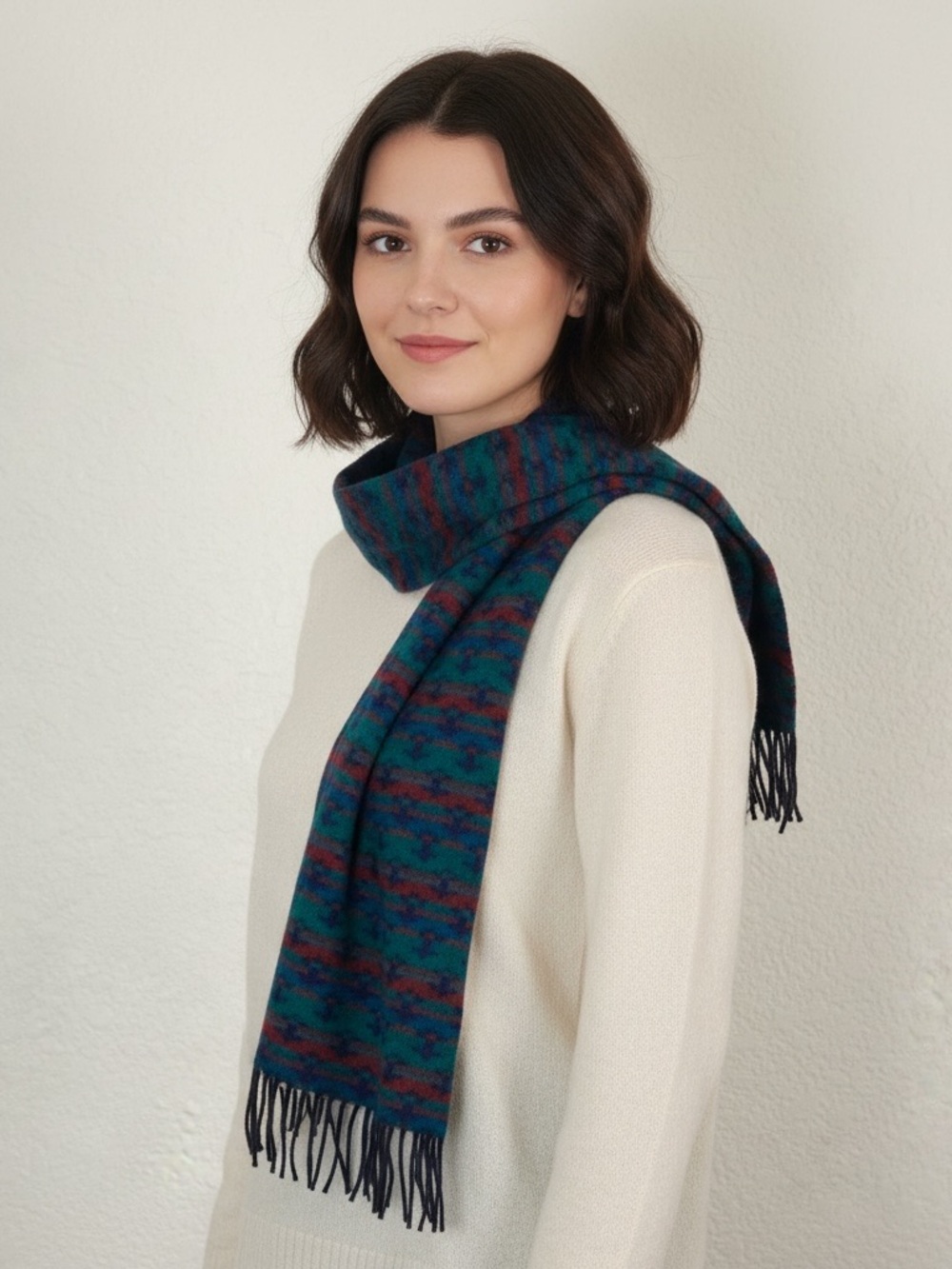 Morgan Taylor | 100% Lambswool fringe scarf